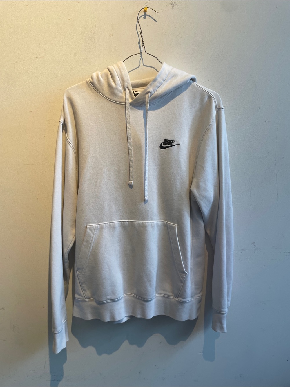 Nike White Hoodie with Black Swoosh